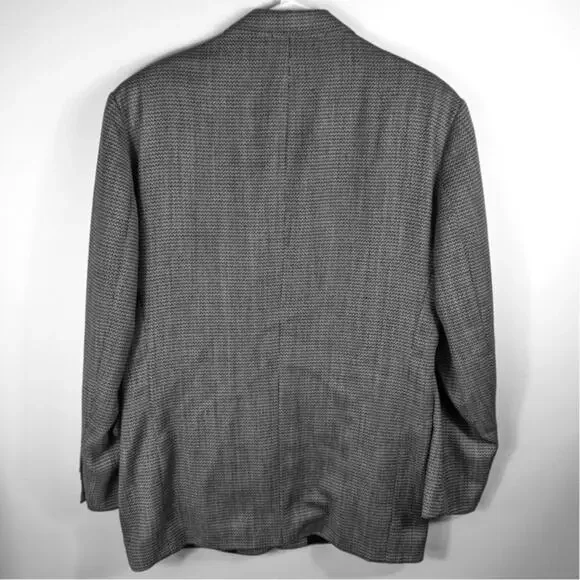Lineage Soft Men’s Blazer 44R Gray Textured USA Modern Fit Sport Coat Jacket - Picture 2 of 4